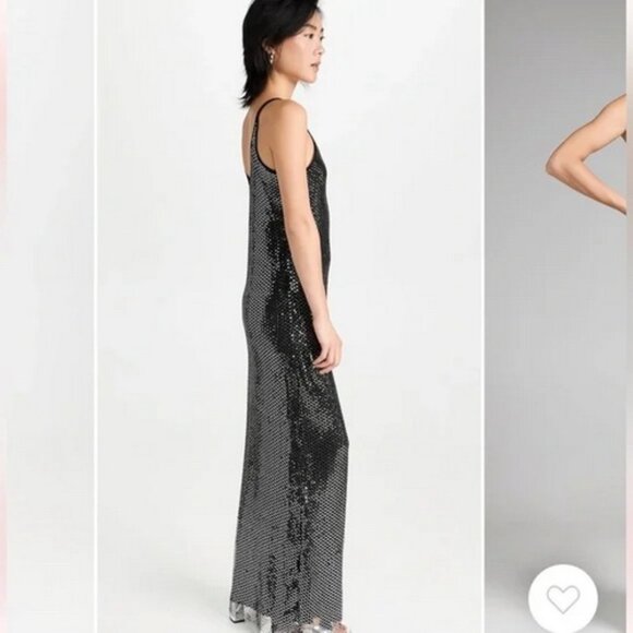 Rag & Bone Black Marcie Sequined Netted Gown - Picture 2 of 3